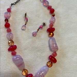 necklace and earrings